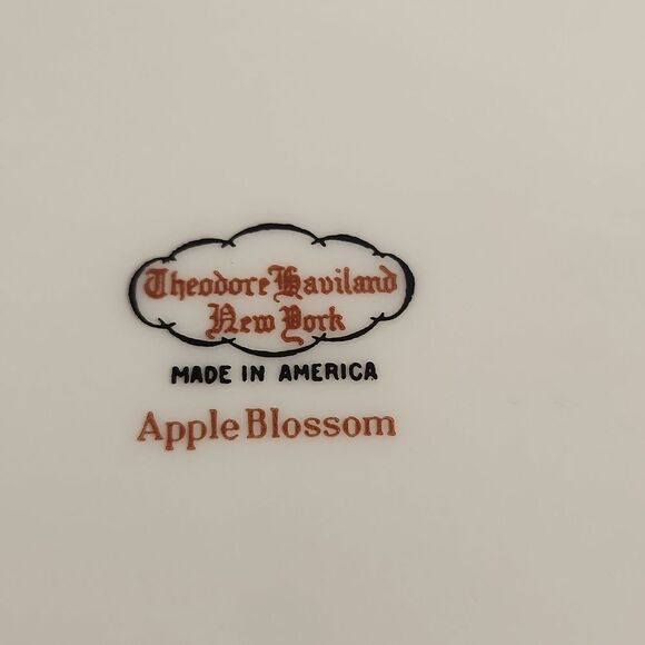 Elegant Theodore Haviland Apple Blossom Floral Platter 15" x 12" - Picture 5 of 7